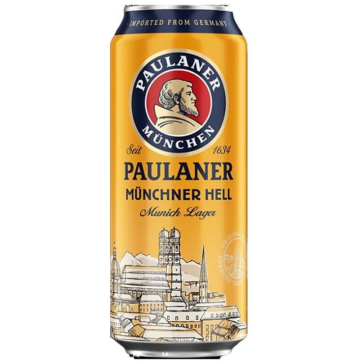 Пиво Paulaner Original Munchner Premium светлое 4,9% 500 мл., ж/б