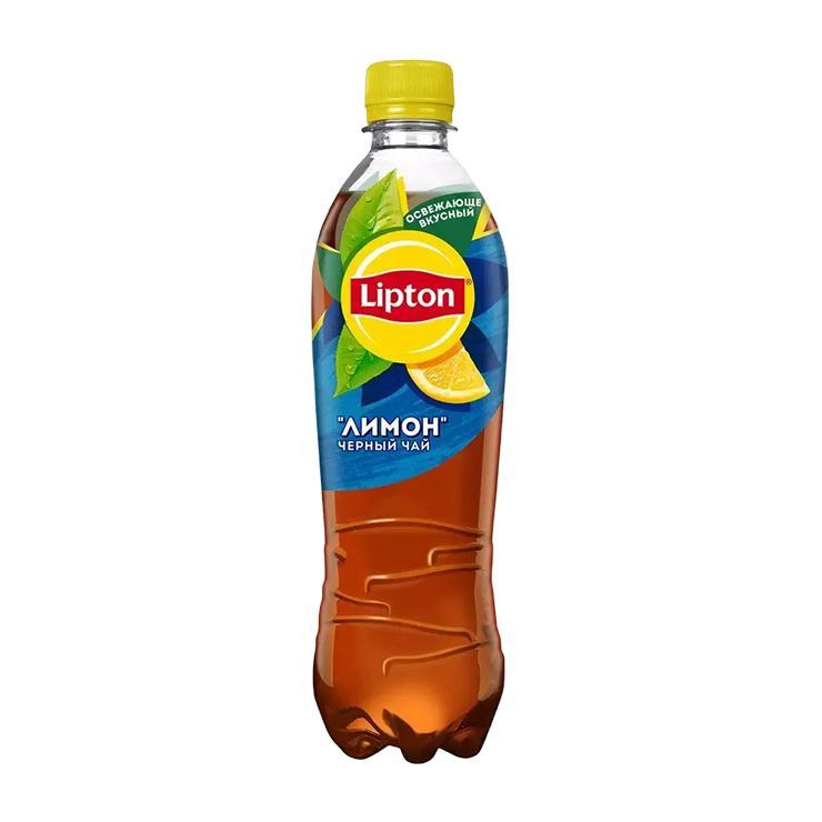 Чай холодный Lipton черный лимон Россия 500 мл., ПЭТ