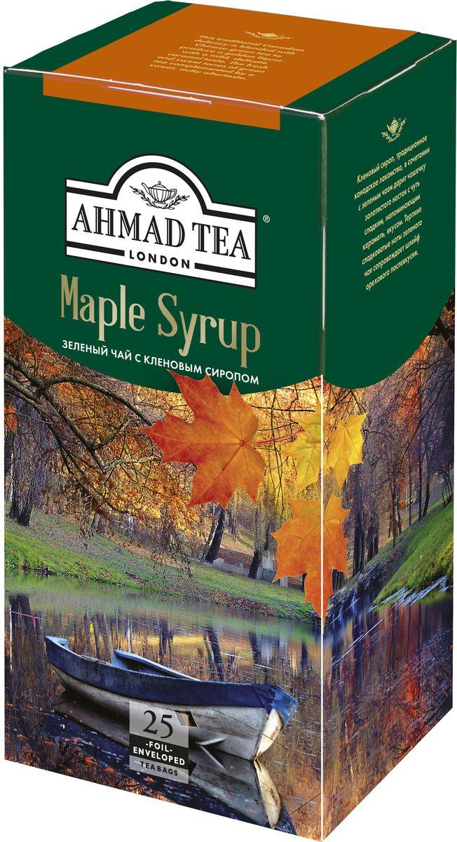 Чай зеленый с кленовым сиропом Ahmad Tea Maple Syrup 82 гр., картон
