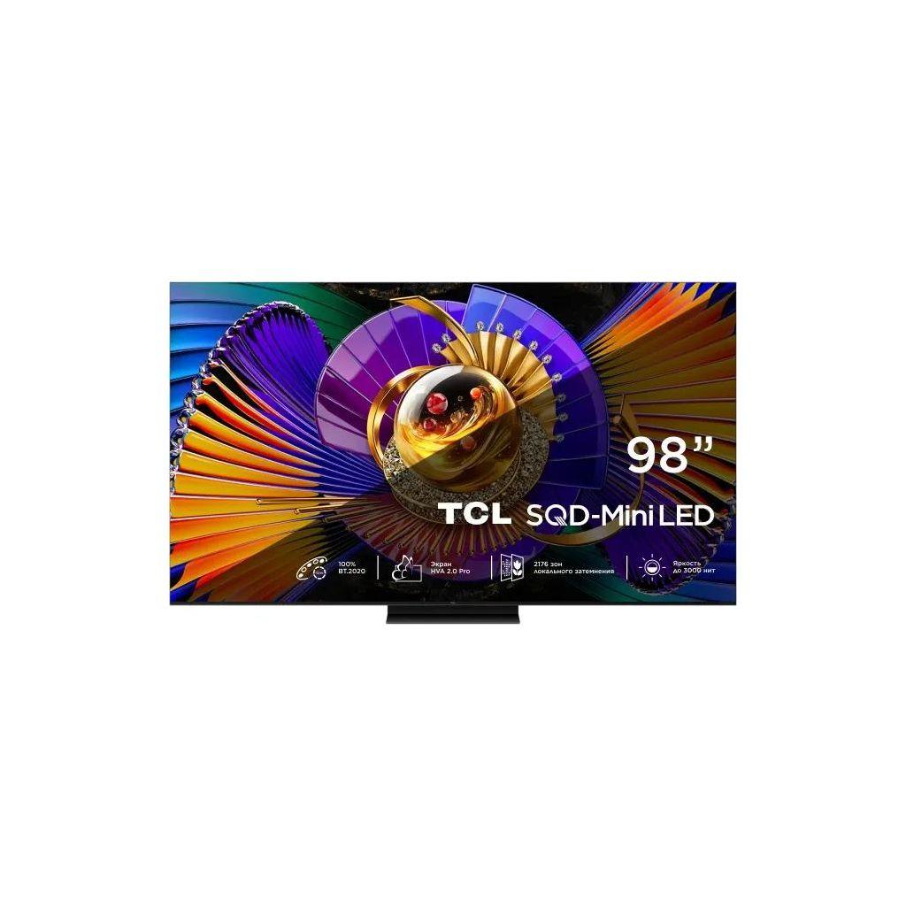 Телевизор 98 дюймов TCL 98C7L SQD-Mini LED QLED, 4K Ultra HD, СМАРТ ТВ, Google TV, черный