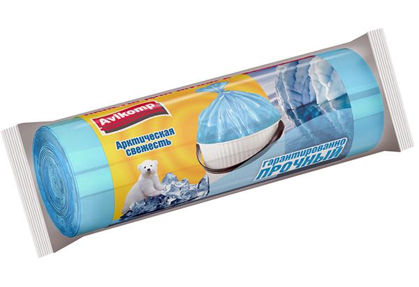 Мешки для мусора Avikomp Арктическая свежесть голубые 30 л. 20 шт., флоу-пак
