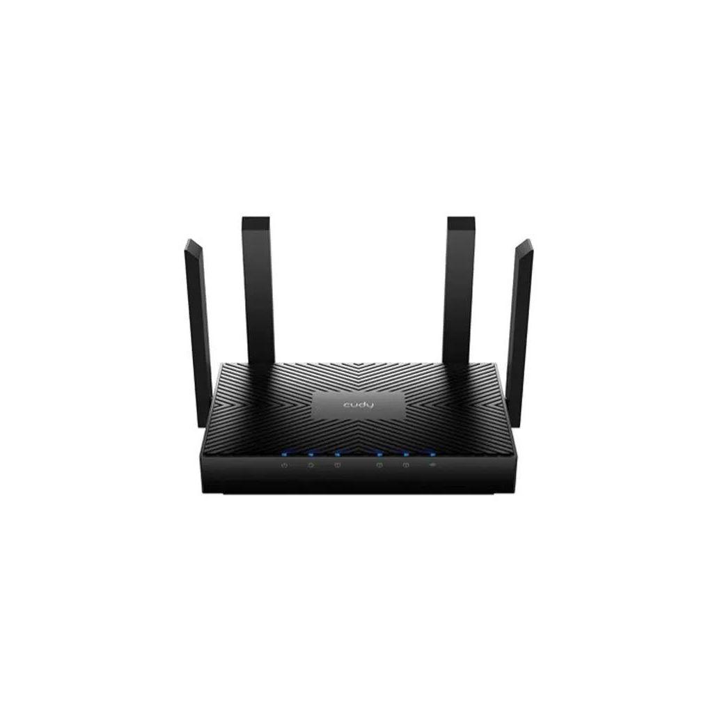 Wi-Fi роутер CUDY WR3000, Wi-Fi 6, AX3000, 2.4/5ГГц, 4 LAN, черный