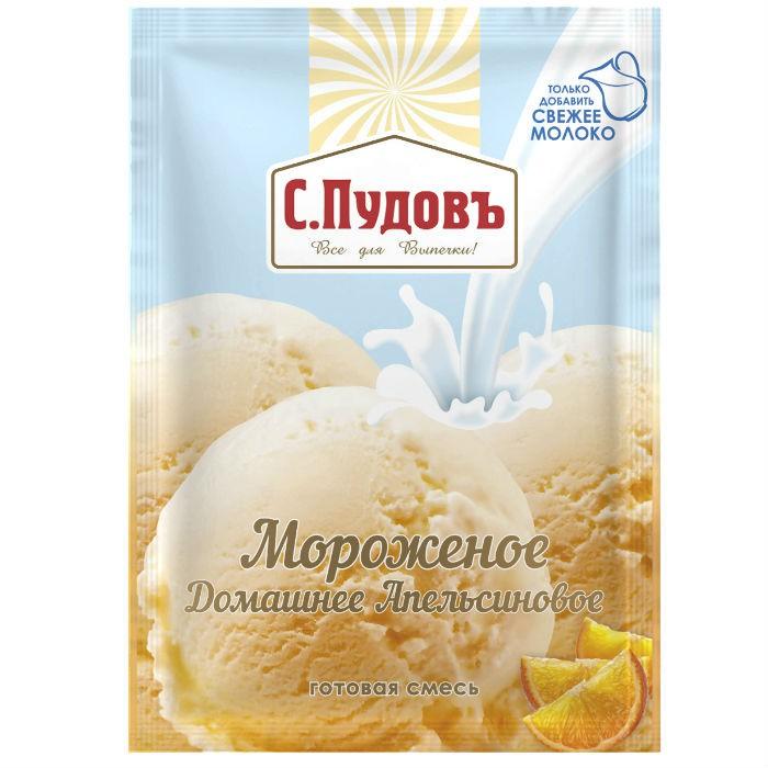 Смесь С.Пудовъ Мороженое домашнее апельсиновое 70 гр., бумага