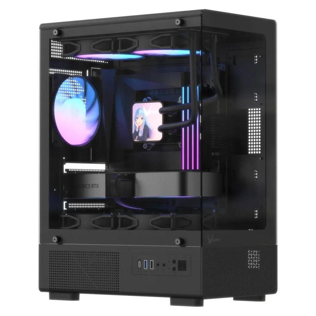 Корпус mATX Formula Crystal Z1CM Plus AR v2, Mini-Tower, без БП, черный [crystal z1cm plus black ar v2]