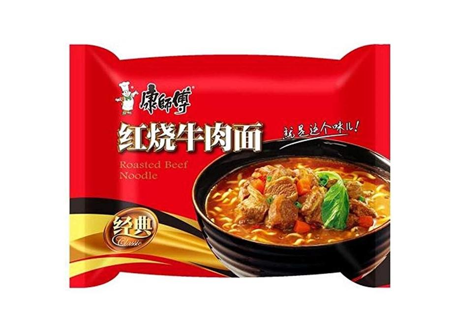 Лапша Kangshifu со вкусом тушенной говядины 103 гр., флоу-пак