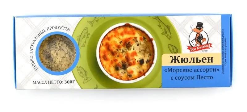 Жюльен Don Kreveton Морское ассорти с соусом песто с/м 300 гр., картон