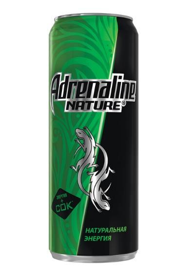 Напиток энергетический Adrenaline Rush Nature 500 мл., ж/б