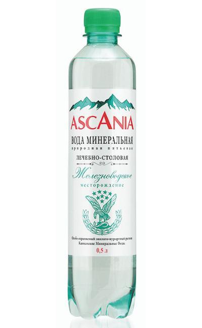 Вода газированная Ascania минеральная 500 мл., ПЭТ