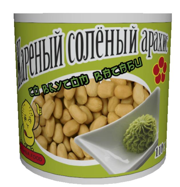 Арахис Jinhua Food со вкусом васаби 110 гр., ж/б