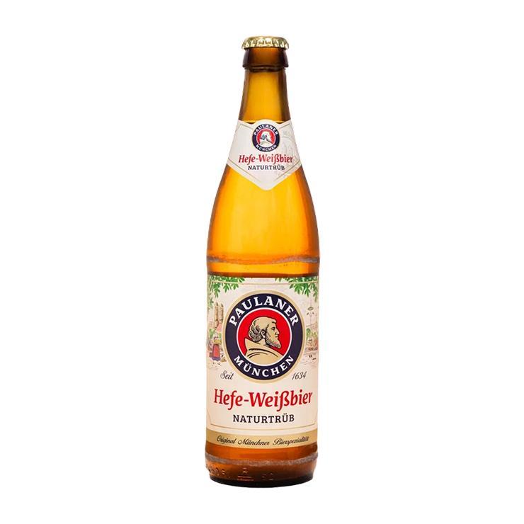 Пиво Paulaner Hefe-Weissbier светлое пастеризованное нефильтрованное 5,5% 500 мл., стекло