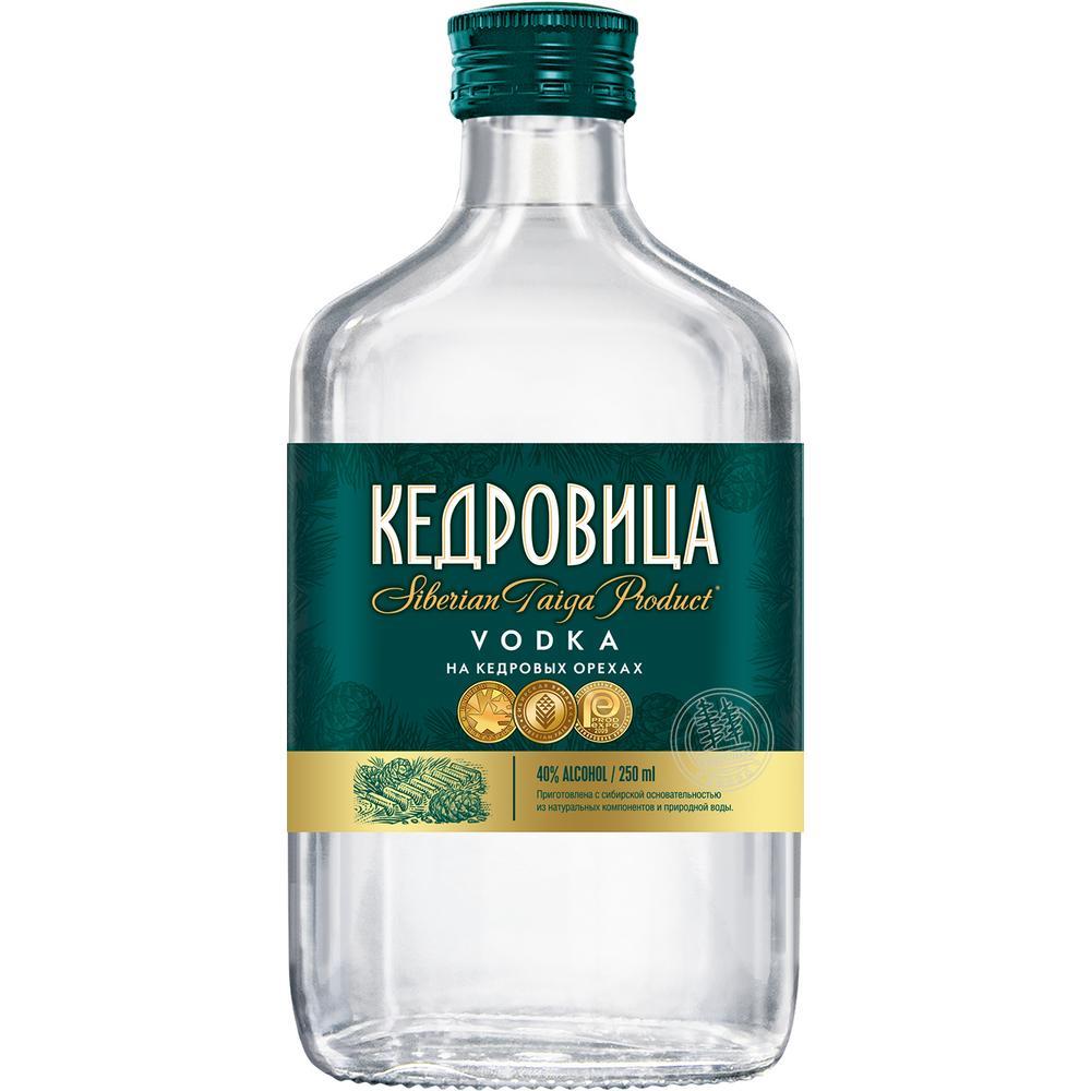 Водка Кедровица на кедровых орехах 40% Россия 250 мл., стекло