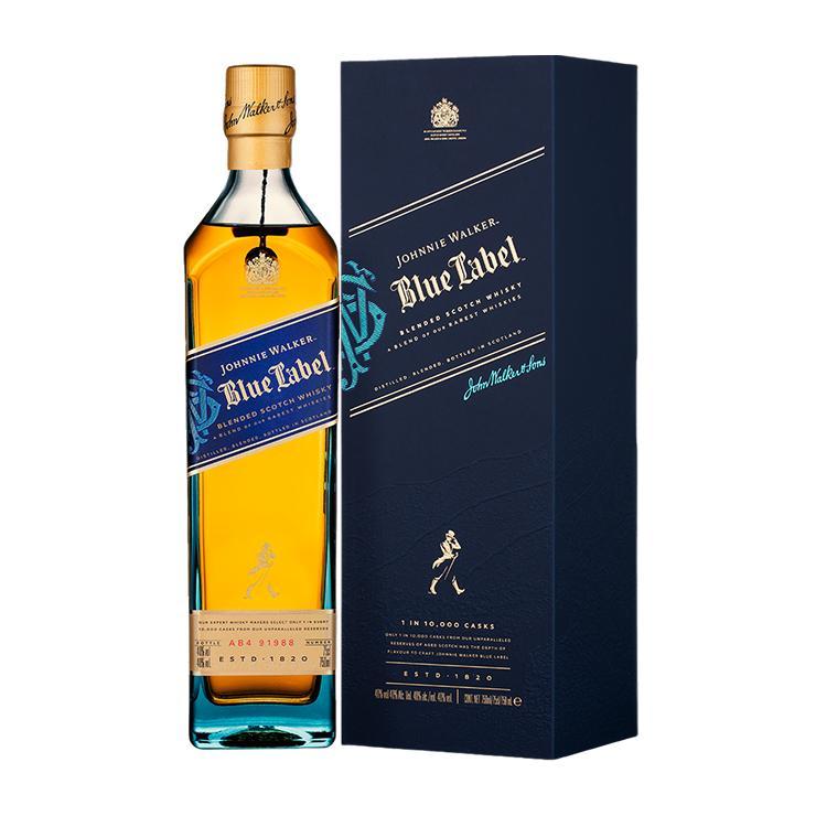 Крепкий спиртной напиток виски Blue Label купажированный 40% подарочная упаковка Шотландия 750 мл., картон