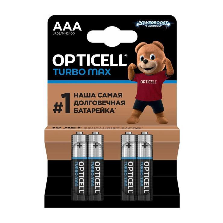 Батарейки Opticell TurboMax AAA 4 штуки, блистер