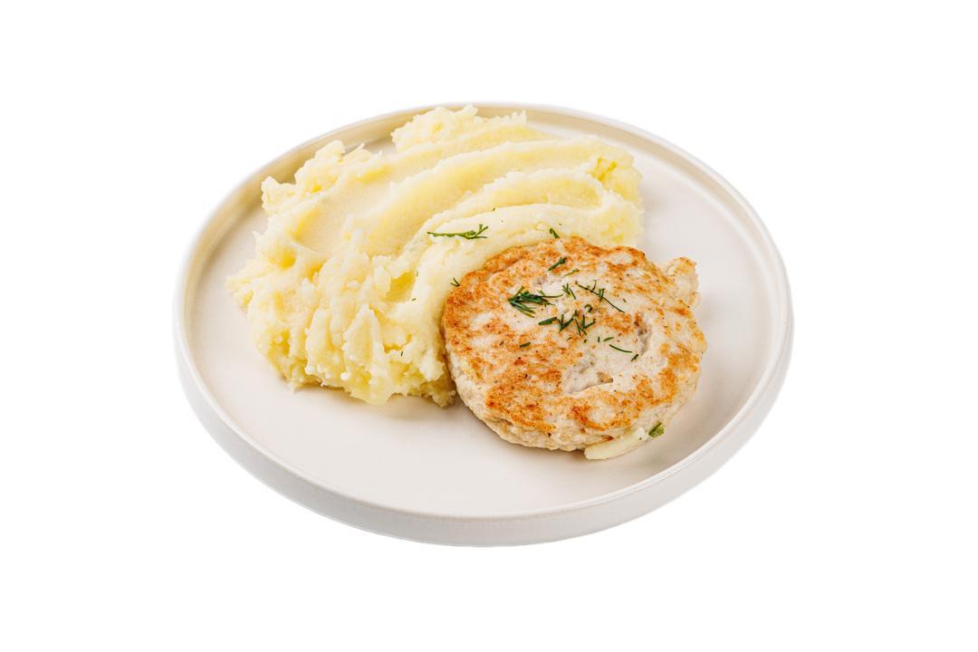 Биточек куриный с капустой и картофельным пюре 200 гр., картон