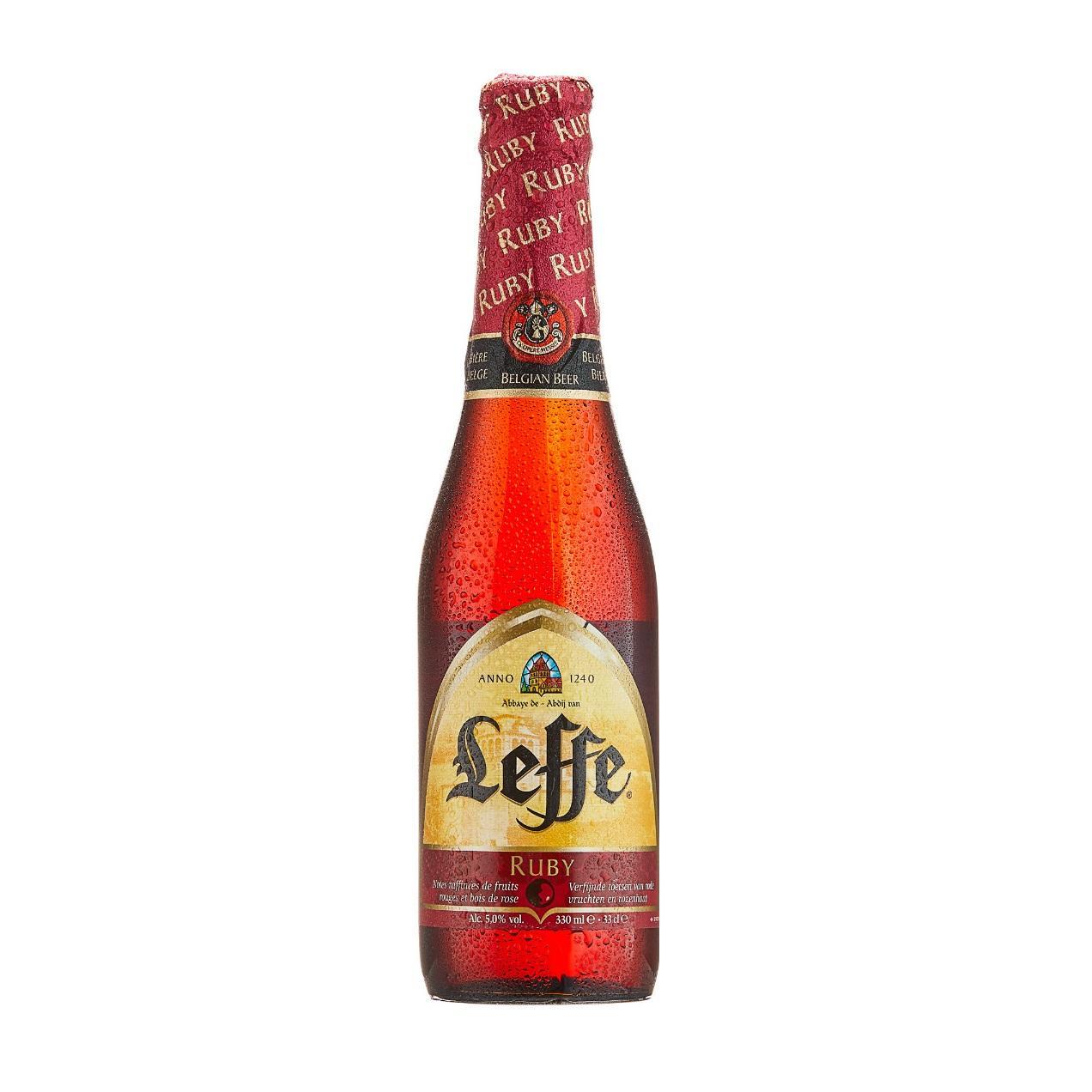 Напиток пивной Leffe Ruby светлое пастеризованное фильтрованное 5% 330 мл., стекло