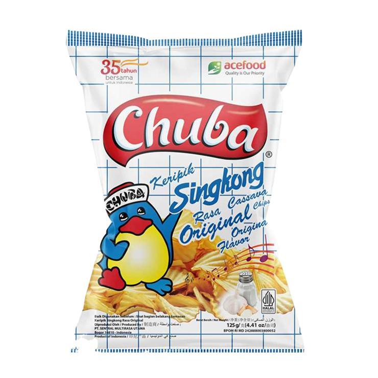 Чипсы Chuba рифлёные из кассавы классические 125 гр., флоу-пак