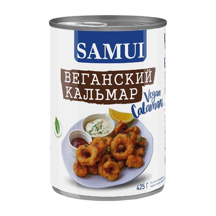 Грибы Samui Vegan Calamari Королевская вешенка веганский кальмар 425 гр., ж/б