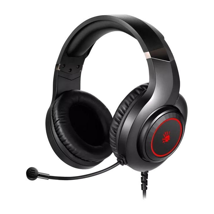 Гарнитура игровая A4TECH Bloody G220S, для компьютера, мониторные, проводные, черный [g220s usb/ black]