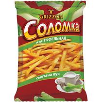Чипсы Grizzon сметана и лук 80 гр, флоу-пак