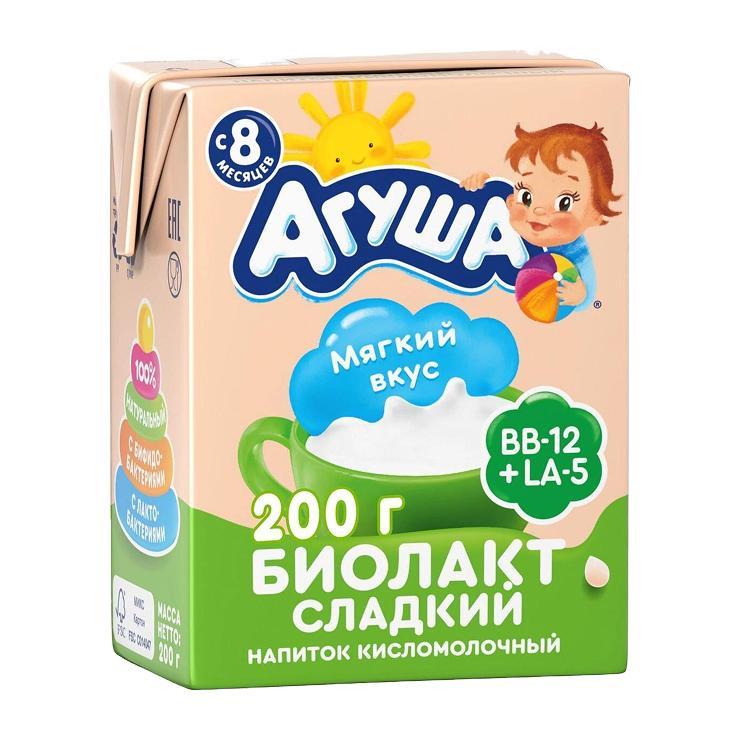 Биолакт кисломолочный Агуша 3,2% 200 гр., тетра-пак