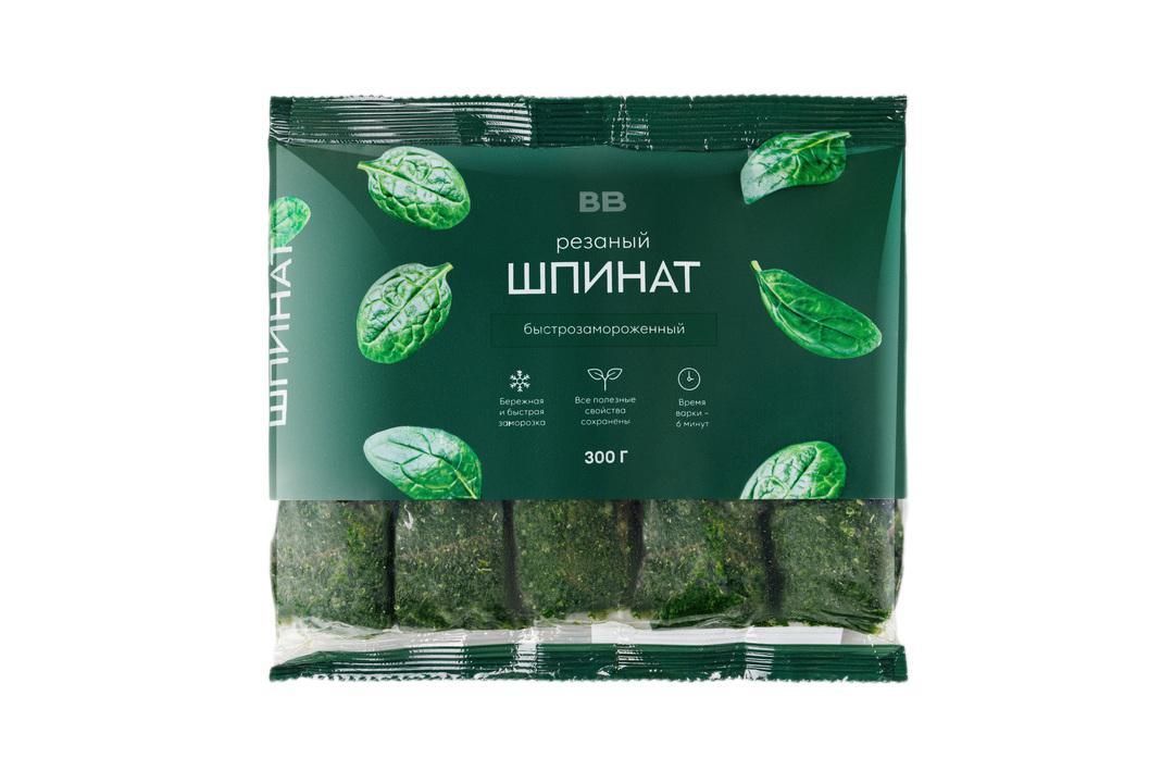 Шпинат ВкусВилл свежезамороженный 300 гр., пакет