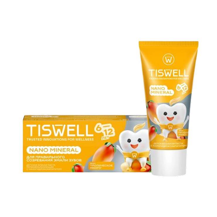 Зубная щетка Tiswell детская реминерализующая 6-12 лет манго 60 гр., картон