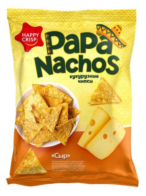 Чипсы Happy crisp Nachos сыр кукурузные 75 гр., флоу-пак