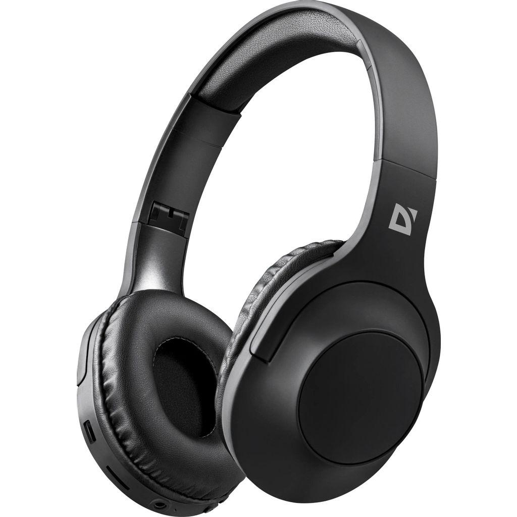 Гарнитура Defender FreeMotion B445, для компьютера/мобильных устройств, накладные, Bluetooth, черный [63445]