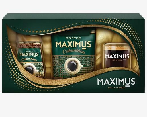 Набор подарочный Maximus Columbian кофе растворимый с кружкой 135 гр., стекло