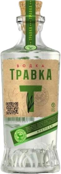 Крепкий спиртной напиток водка Травка Крепкая 45% 500 мл., стекло
