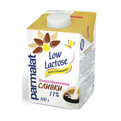 Сливки низколактозные 11%, Parmalat, 200 мл., ПЭТ