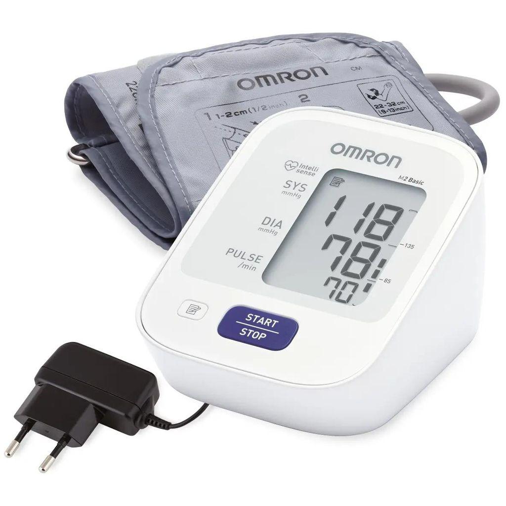 Тонометр автоматический OMRON M2 Basic (HEM-7121-ARU), с адаптером питания, 22-32см