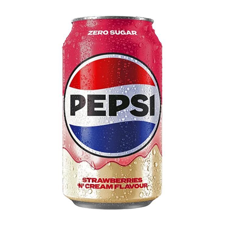 Pepsi Strawberry and Cream ZERO напиток газир.0,33*24 (пепси) ЧЗ