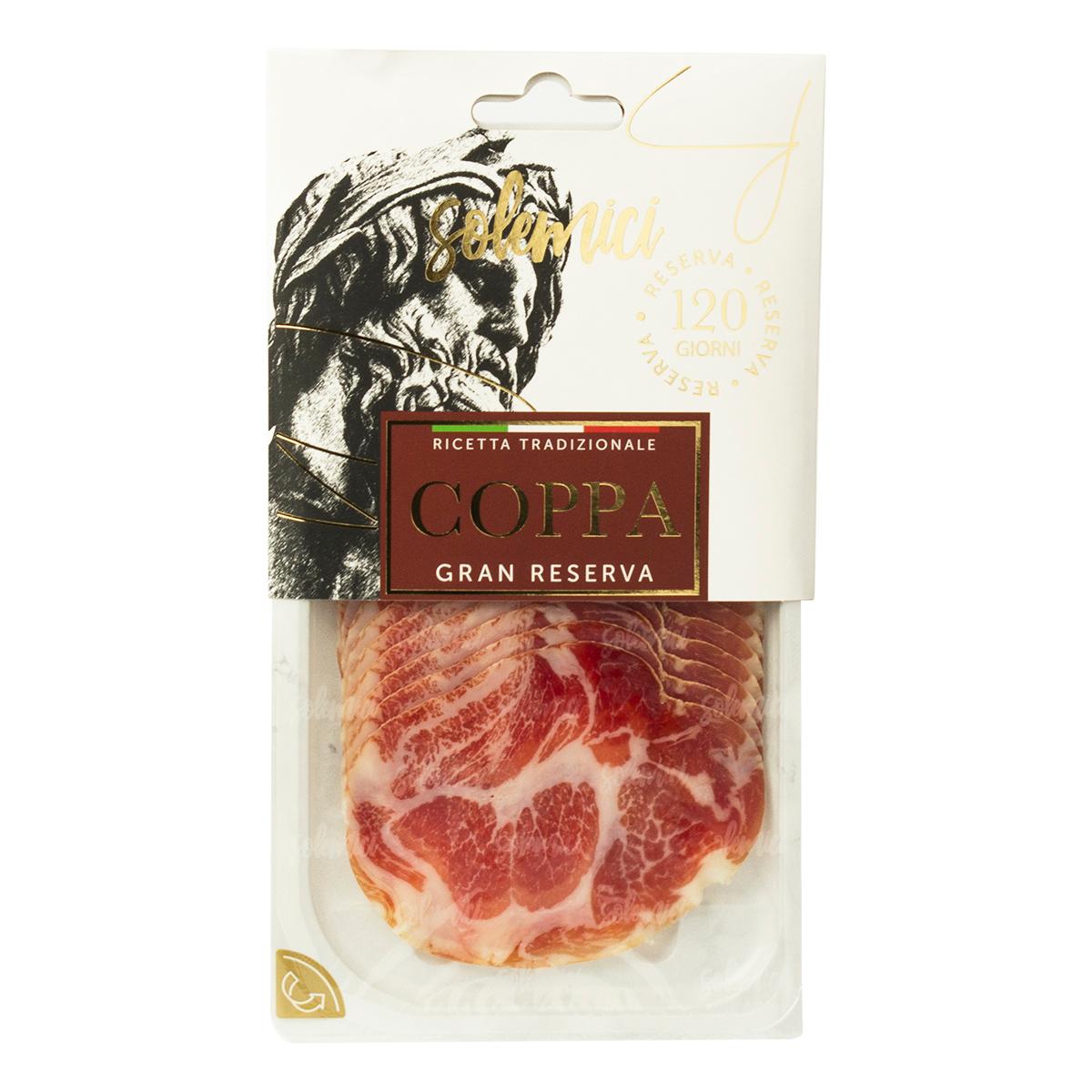 Шейка свиная сыровяленая Solemici Coppa нарезка 70 гр., вакуум