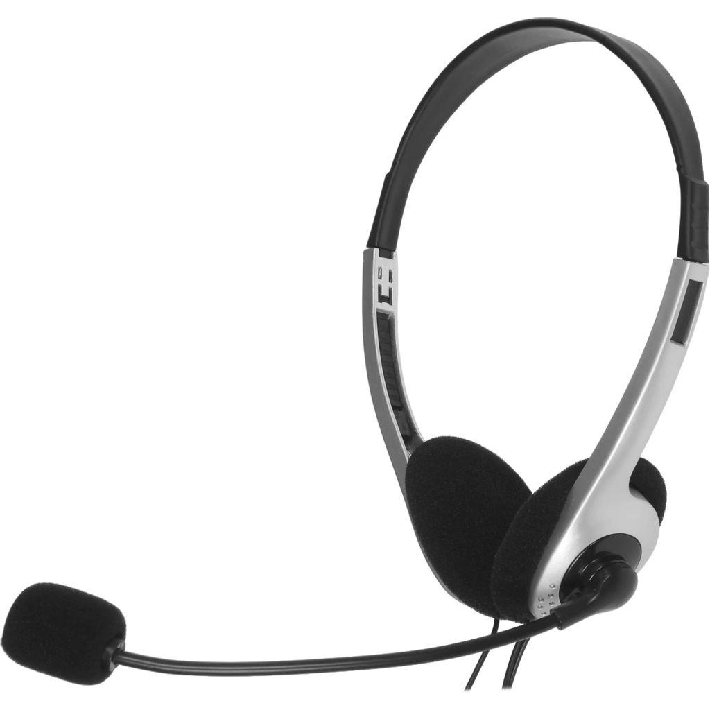 Наушники с микрофоном (гарнитура) SVEN AP-010MV, проводные, 2 м, с оголовьем, черные, SV-0410010MV