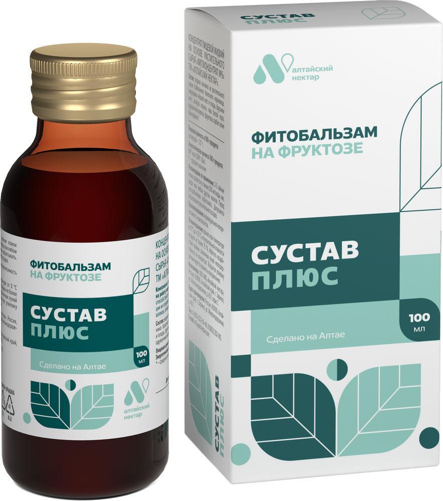 Фитобальзам на фруктозе Алтайский нектар Сустав Плюс 100 мл., стекло