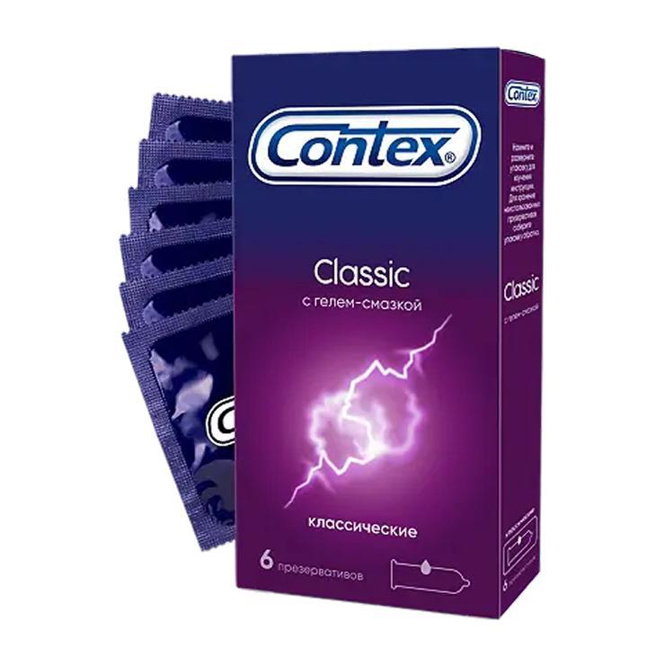 Презервативы Contex Classic из натурального латекса 6 шт. 30 гр., картон