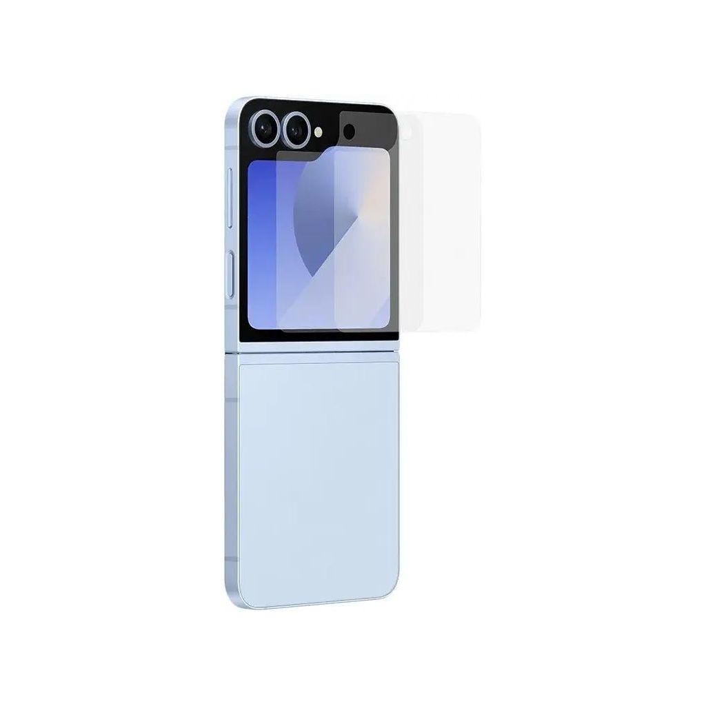 Защитная пленка для экрана Samsung для Samsung Galaxy Z Flip6 прозрачная, 2 шт, с аппликатором для разглаживания, прозрачный [ef-uf741ctegru]