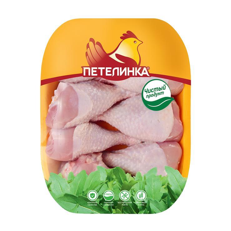Голень цыпленка-бройлера Петелинка с кожей охлажденная 850 гр., лоток