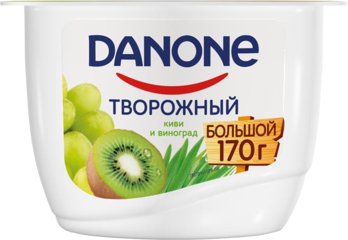 Десерт творожный Danone киви виноград 3,6% 170 гр., стакан