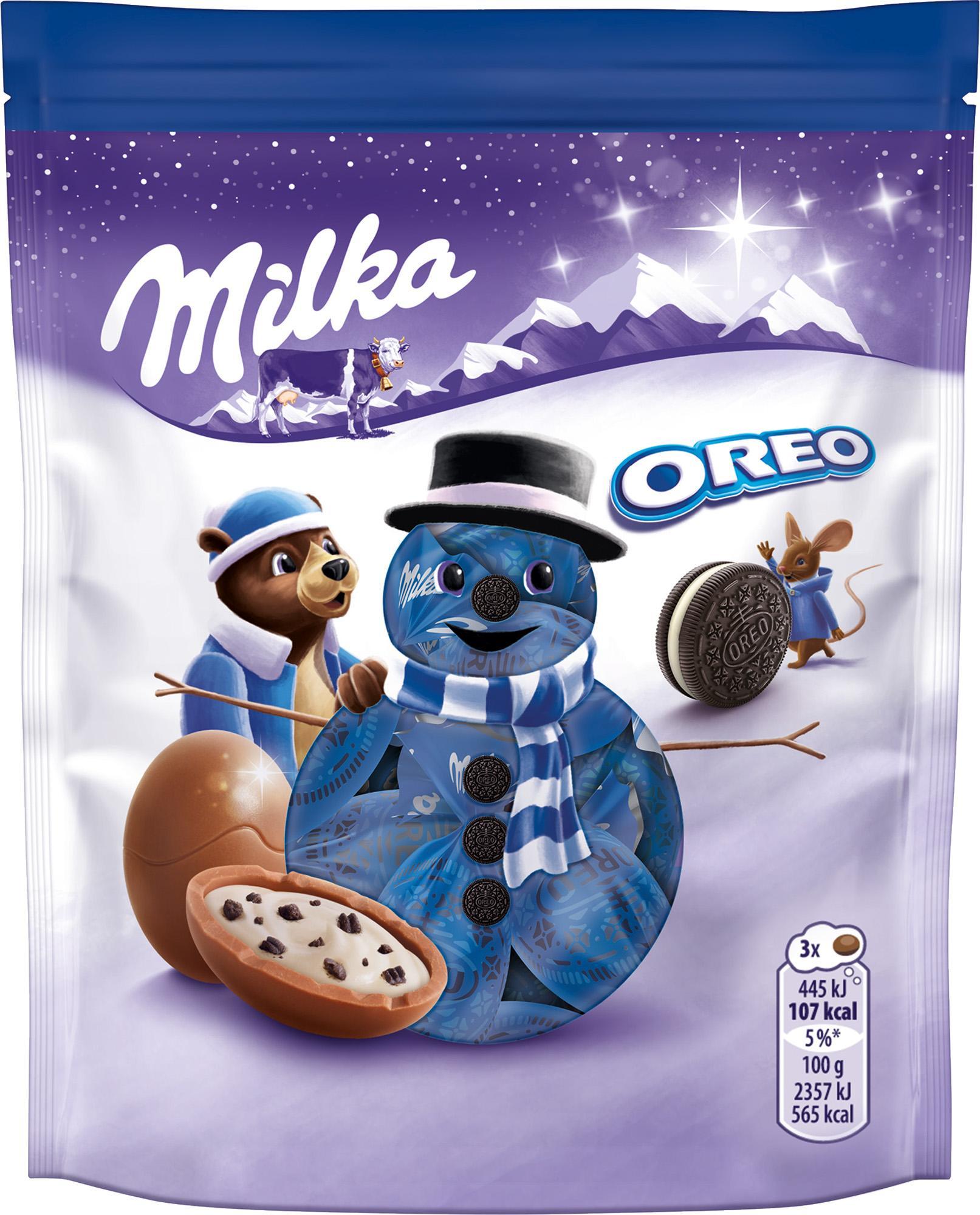 Конфеты Milka Oreo Bonbons шоколадные шарики 86 гр., дой-пак