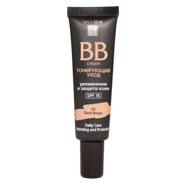 BB-крем Тонирующий уход SPF 15, тон 53 Dark beige, Vitex, 30 мл., пластиковая туба