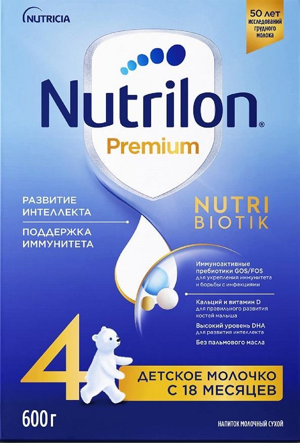 Детская смесь Nutrilon Premium 4 молочная сухая с 18 месяцев 600 гр., картон