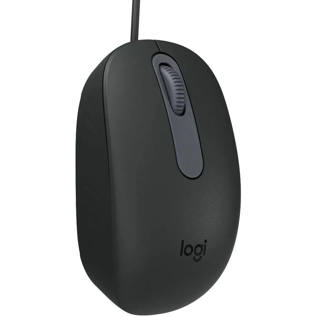 Мышь проводная Logitech M86, оптическая, USB, 8000dpi, черный [910-007661]