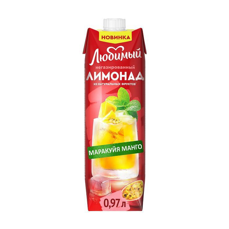 Напиток сокосодержащий Любимый лимонад маракуйя манго 970 мл., тетра-пак
