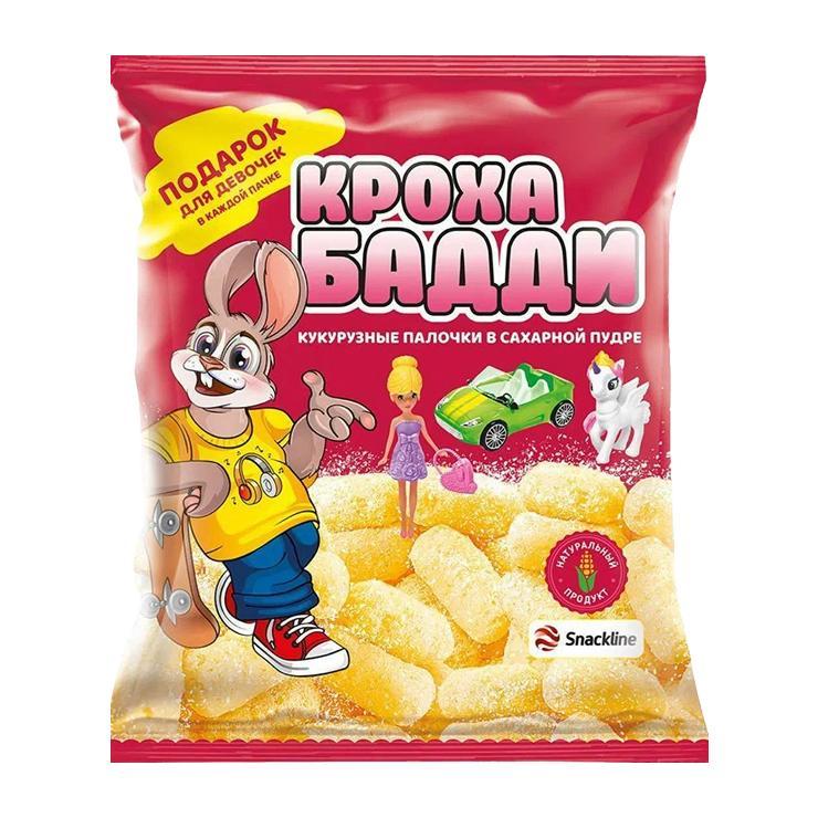 Кукурузные палочки в сахарной пудре Кроха Бадди с подарком для девочек, 50г