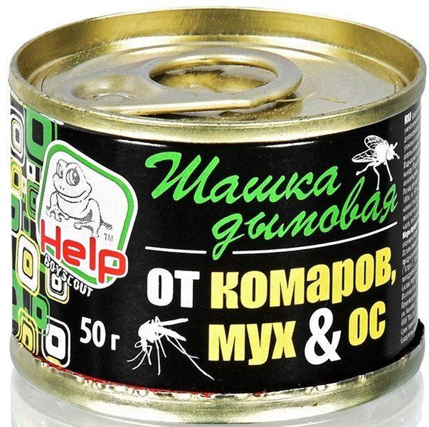 Шашка дымовая от комаров, мух и ос инсектицидная, Help Boyscout, 50 гр., картонная коробка