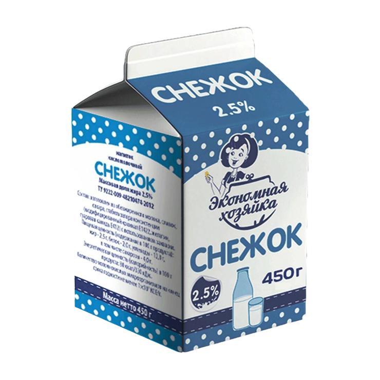 Снежок Экономная Хозяйка 2,5% 450 гр., тетра-пак