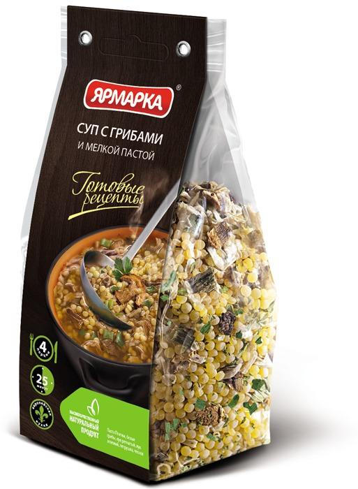 Суп Ярмарка Готовые рецепты с грибами и мелкой пастой, 250 гр., ПЭТ
