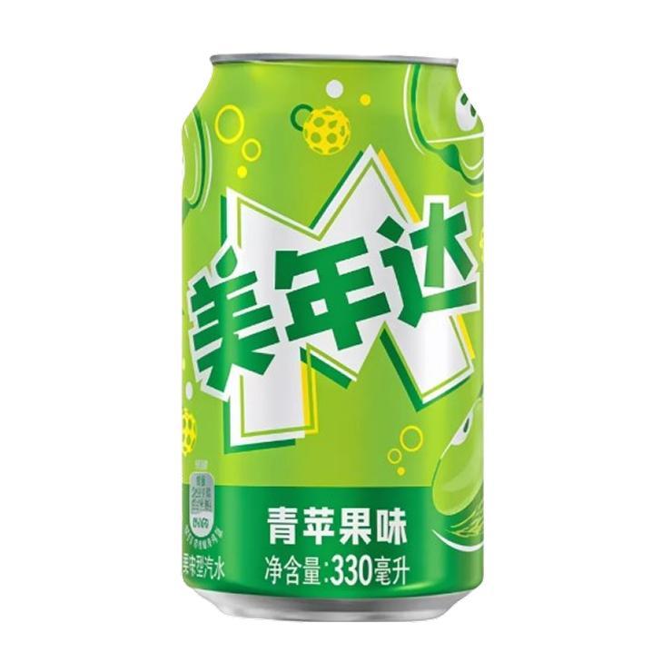Напиток газированный Mirinda яблоко Китай 330 мл., ж/б